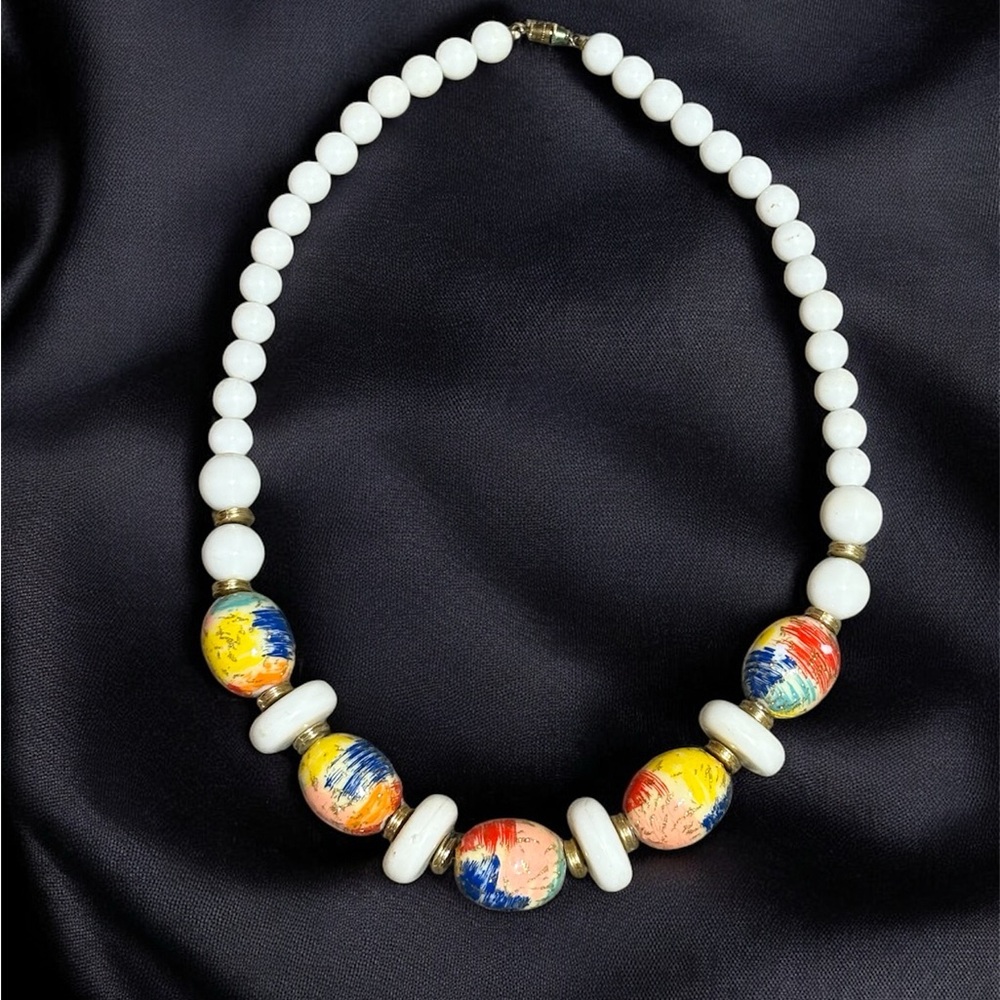 Vintage Colorful Beaded Necklace